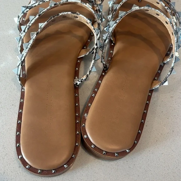 Sincerly Jules Studded Snake Slide Sandals - Womens 9.5 - Picture 5 of 7